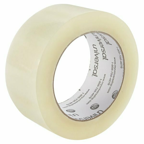 Universal UNV73000 2'' x 109 Yards Clear Quiet Tape Box Sealing Tape, 6PK 328UNV73000